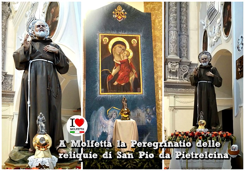 Peregrinatio delle reliquie di Padre Pio a Molfetta