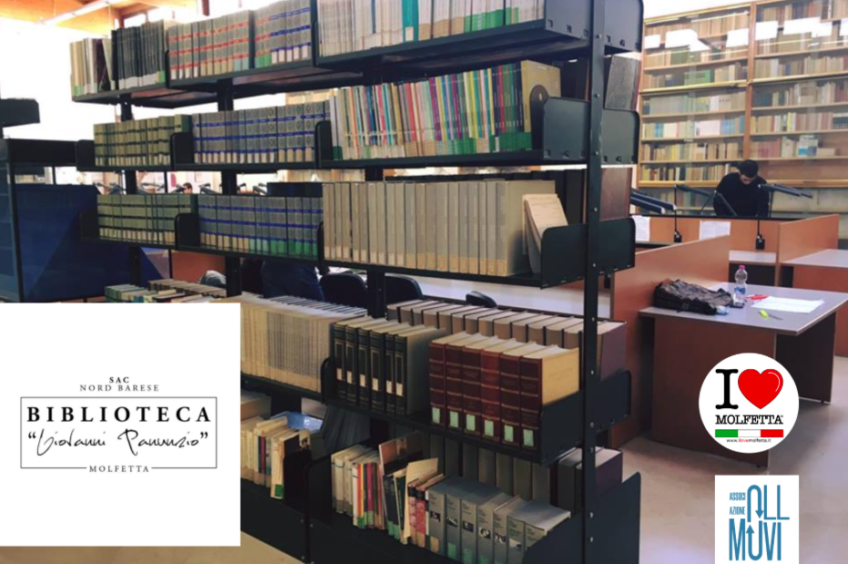 La Biblioteca comunale di Molfetta dal 29 aprile si trasferisce presso ex Palazzo Tributi