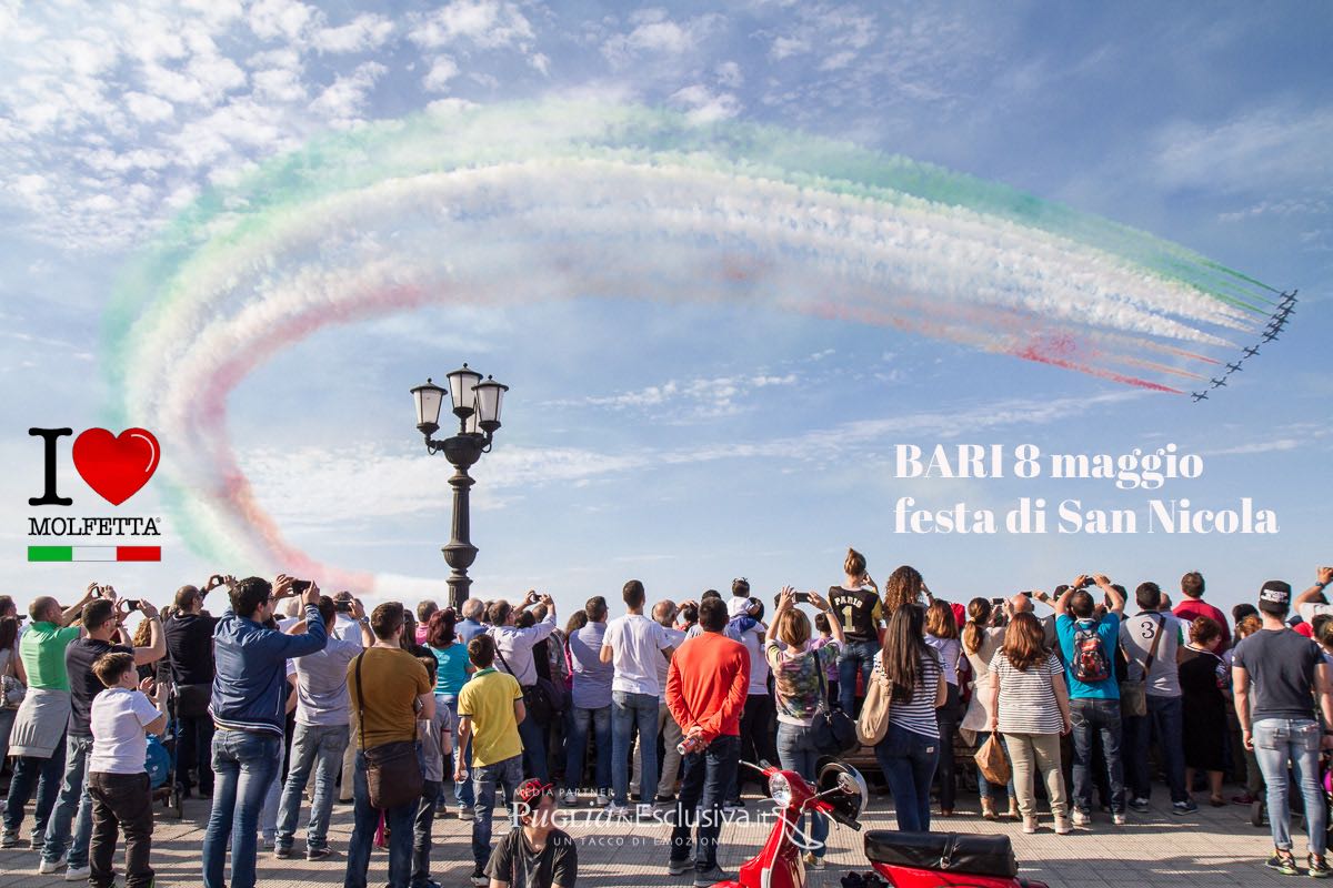 Frecce Tricolori a Bari per San Nicola 8 maggio 