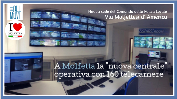 A Molfetta la nuova centrale operativa con 160 telecamere