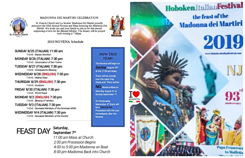 93rd Annual Novena and Mass honoring the Madonna Dei Martiri