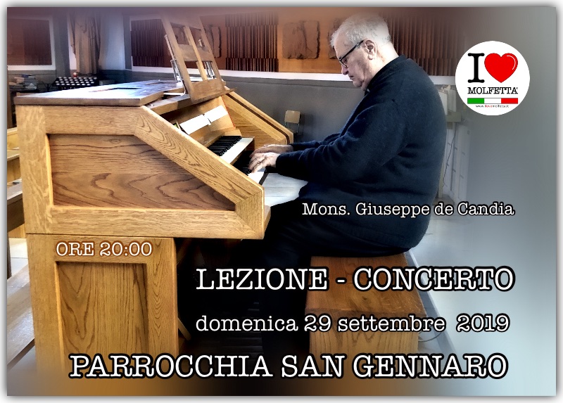 Lezione - concerto nella chiesa di San Gennaro: Don Giuseppe suona