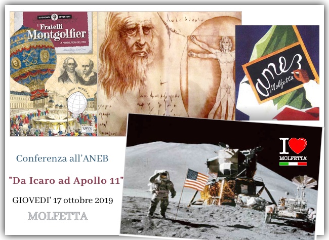 A Molfetta una conferenza sul tema: Da Icaro ad Apollo 11