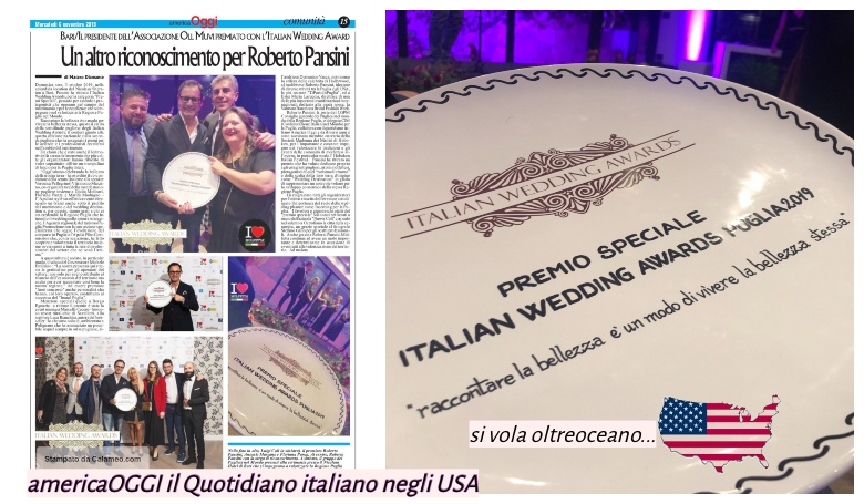 Sui quotidiani americani Italian Wedding Awards Puglia 2019: award per Molfetta