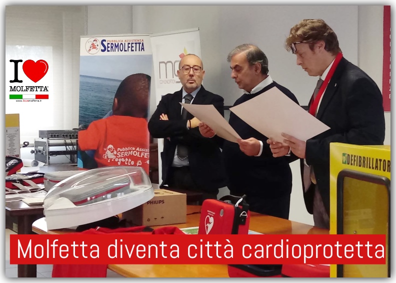 Molfetta diventa citta' cardioprotetta con 30 defibrillatori