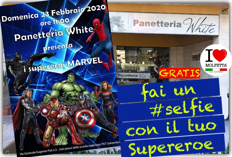 Fai un #selfie con i tuoi supereroi presenti a Molfetta