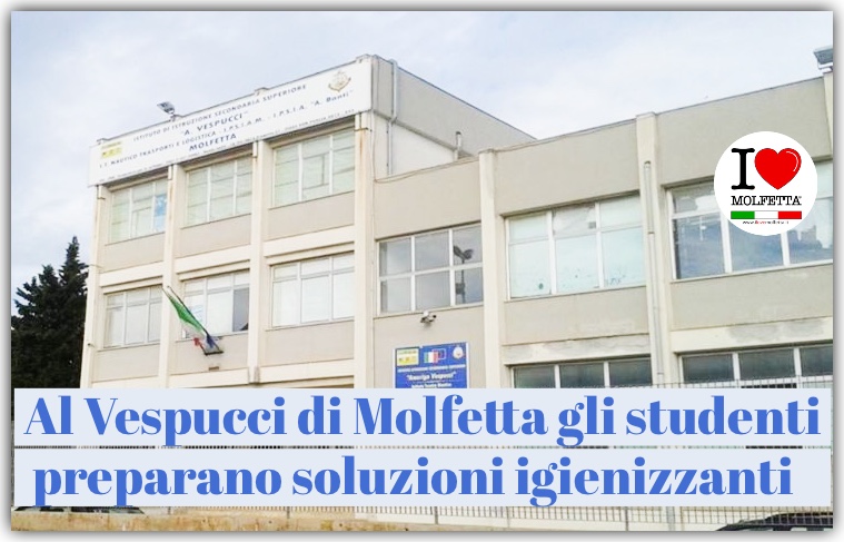 La soluzione igienizzante da utilizzare a scuola prodotta da studenti 