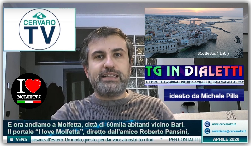 Tg in dialetti, edizione aprile 2020: nel notiziario interregionale anche Molfetta