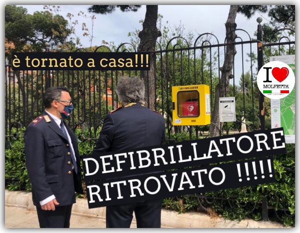 Good News: riposizionato il defibrillatore in Villa Comunale a Molfetta