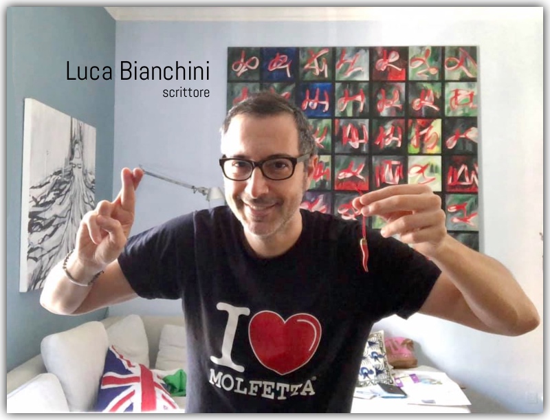 Lo scrittore Luca Bianchini augura tanta fortuna a Molfetta e a tutti