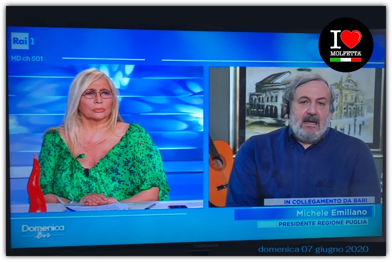 Michele Emiliano special guest in TV su RAI 1