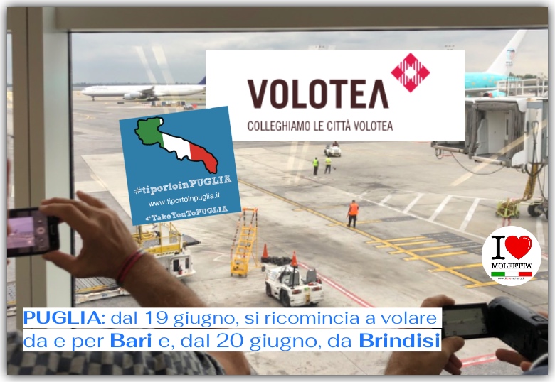 Volotea in Puglia: nuovi voli su Bari e Brindisi