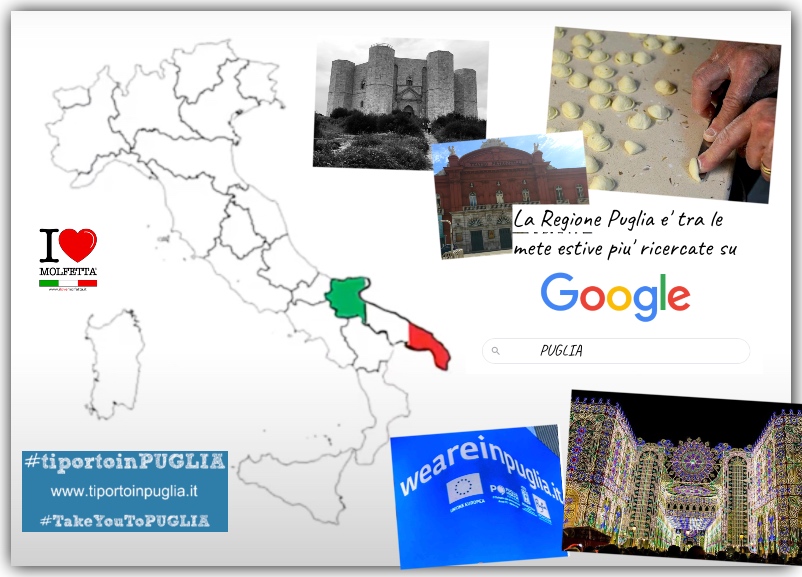 La Regione Puglia e' tra le mete estive piu' ricercate su Google