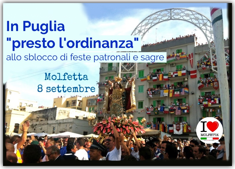 In Puglia verso lo sblocco delle feste patronali e sagre