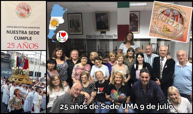 UMA Union Molfettesi di Argentina festeggia 25 anni della loro sede