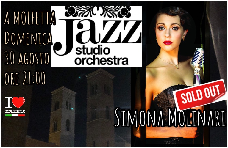 A Molfetta concerto gratuito di Simona Molinari con la Jazz studio orchestra