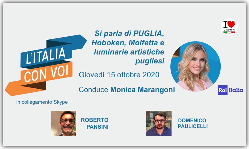 Un pizzico di Puglia nel programma dedicato agli italiani nel mondo:  L ' Italia con Voi