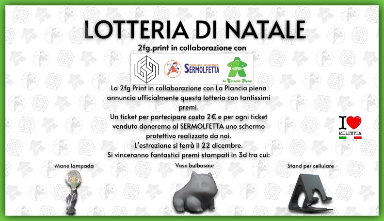 A Molfetta una Lotteria di beneficenza in 3D