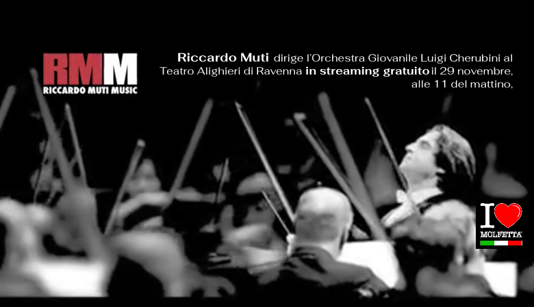 Riccardo Muti e l  Orchestra Cherubini in streaming gratuito dal Teatro Alighieri