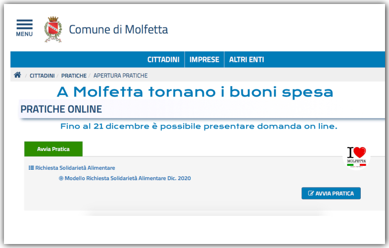 A Molfetta tornano i buoni spesa: emergenza Covid