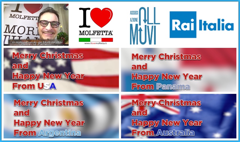 Auguri di Buon Natale dagli emigrati molfettesi su RAI Italia