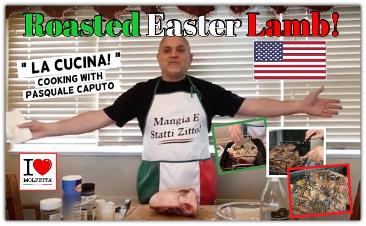 Delicious video of Easter sunny roasted lamb: agnello al forno