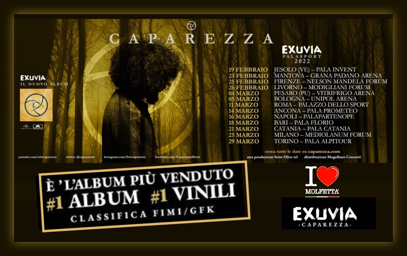 Caparezza con EXUVIA: il disco piu' venduto della settimana