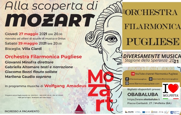 La stagione Diversamente Musica: giovedi' 27 e sabato 29 maggio