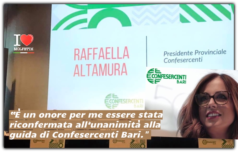 Raffaella Altamura riconfermata Presidente Confesercenti Bari 