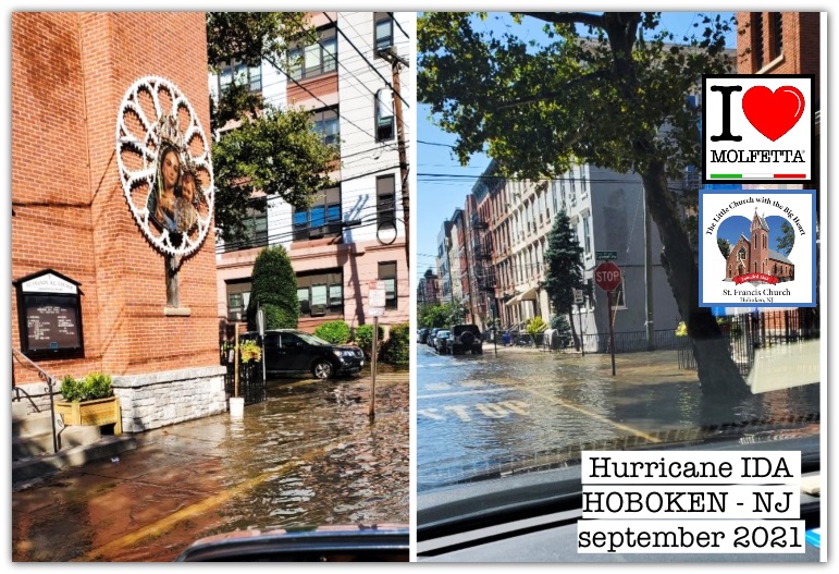 Anche le strade di Hoboken e Weehawken allagate