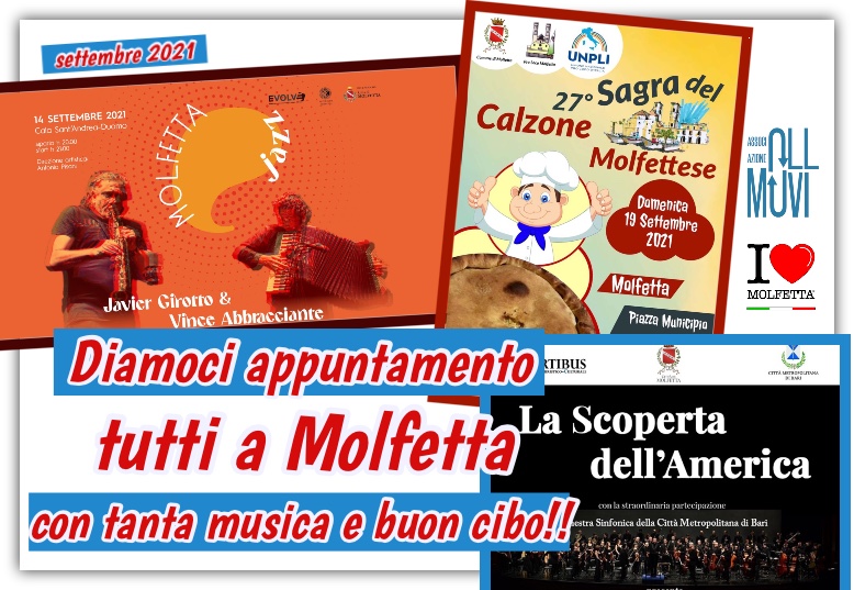 Diamoci appuntamento a Molfetta con tanta musica e buon cibo