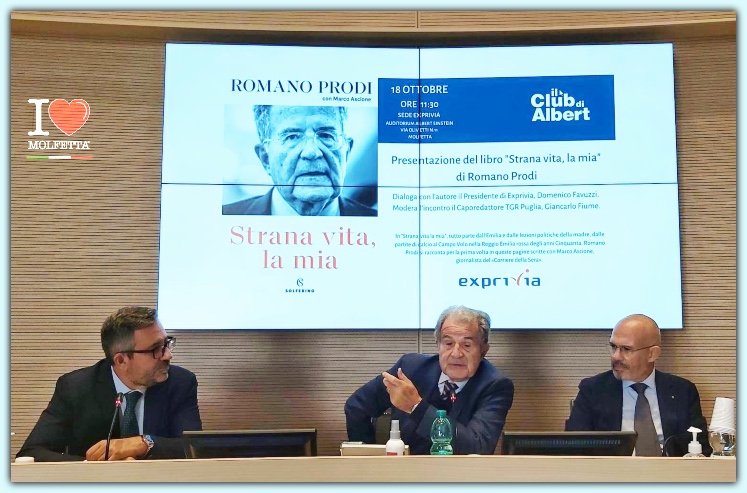 La biografia di Romano Prodi presentata a Molfetta