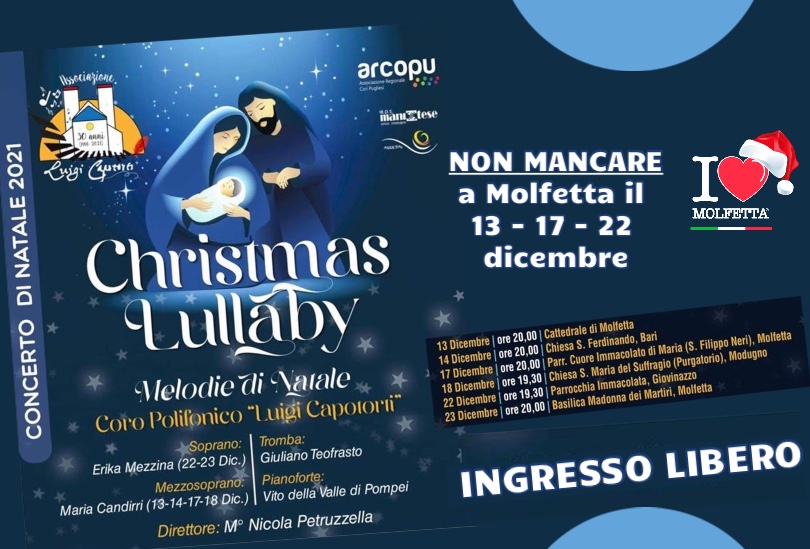 Christmas Lullaby: a Molfetta si torna a cantare il Natale