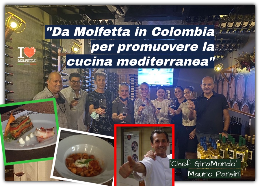 Da Molfetta in Colombia per promuovere la cucina mediterranea 