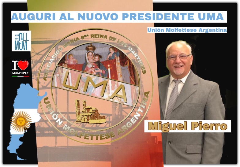 Auguri a Miguel Pierro: nuovo Presidente UMA Union Molfettese Argentina