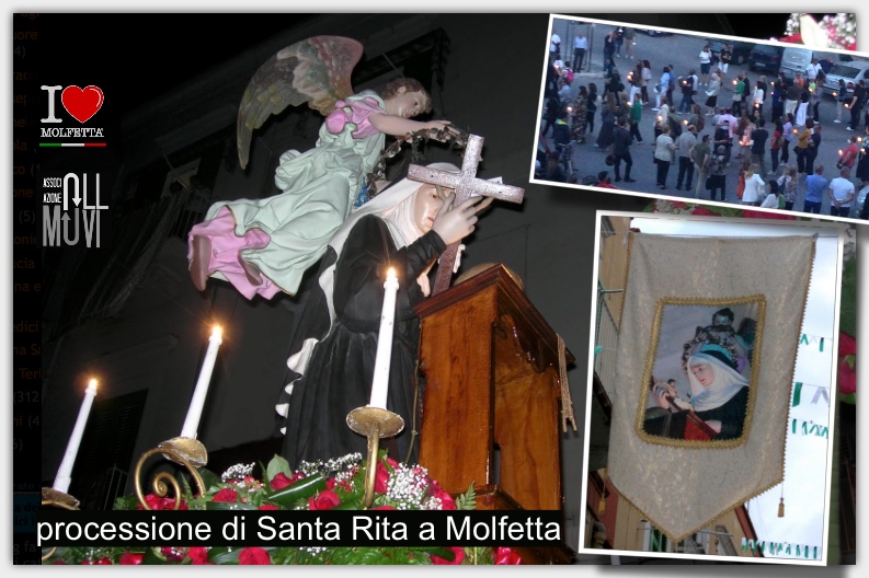 La processione di Santa Rita a Molfetta richiama molti fedeli