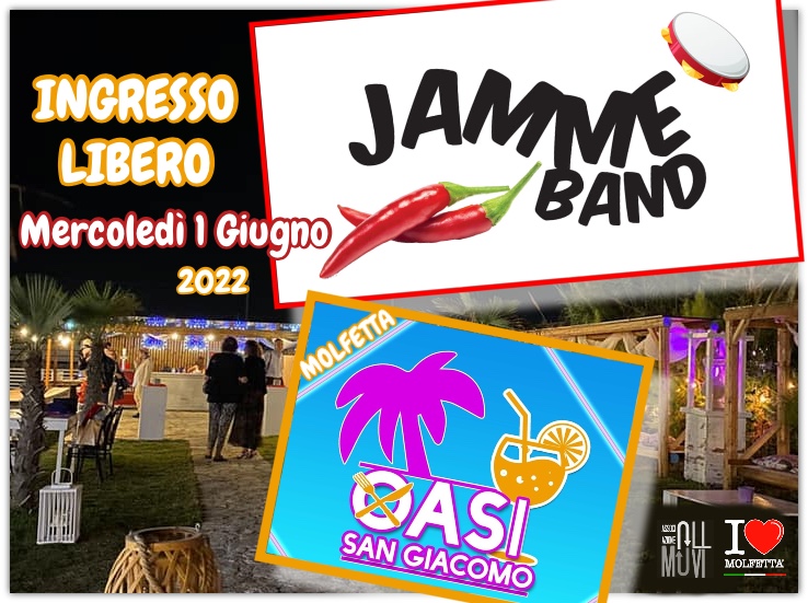 Inaugurazione stagione estiva OASI San Giacomo: arriva la Jamme Band 