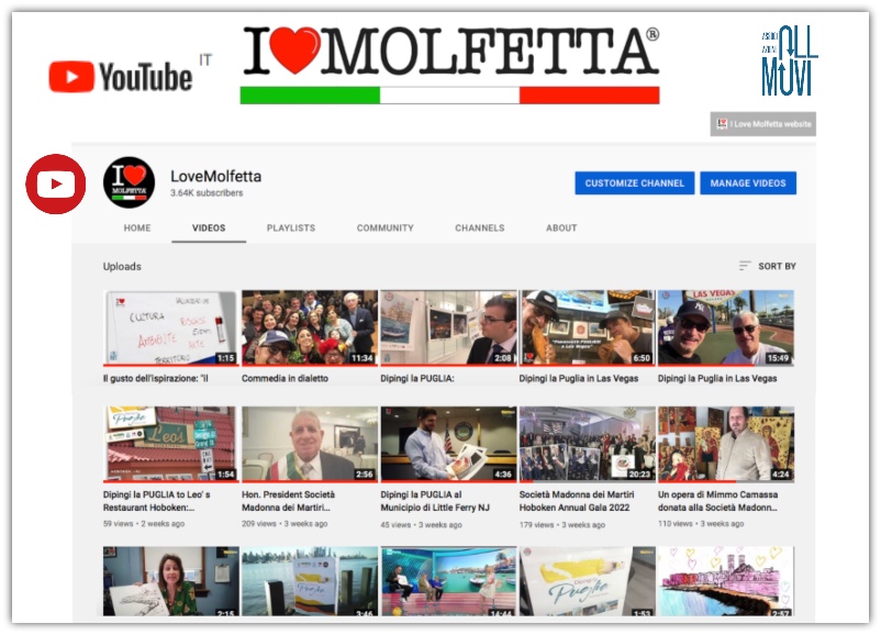  Canale YouTube ilovemolfetta in crescita con i video: storytelling