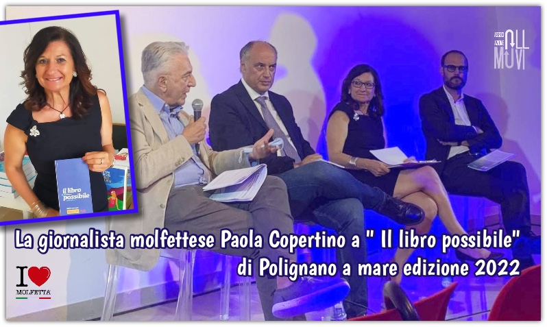 La giornalista molfettese Paola Copertino a Polignano: Il libro possibile