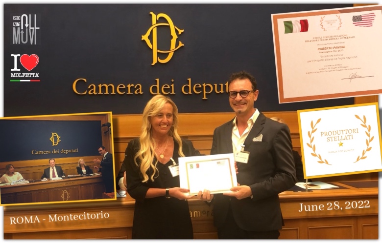 Premiati i Produttori Stellati alla Camera dei Deputati: Molfetta presente