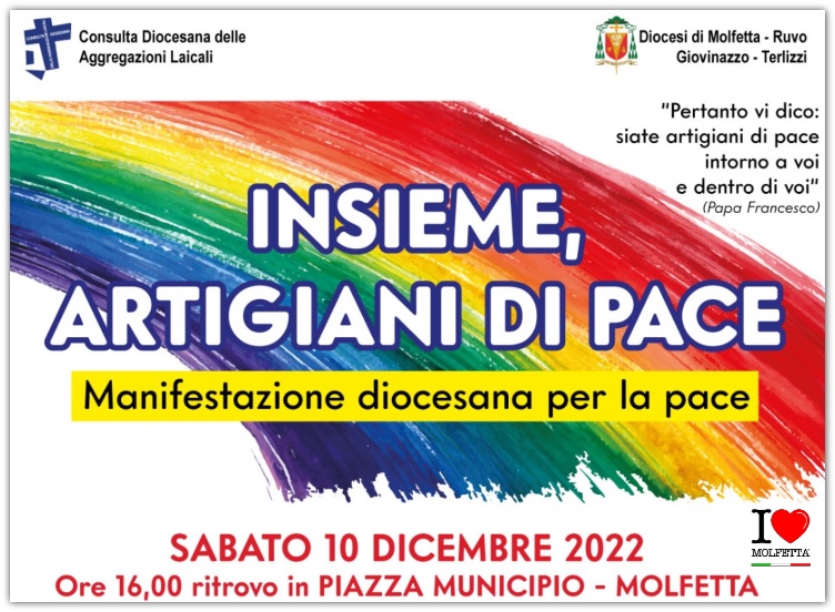 Manifestazione a Molfetta: insieme, artigiani di pace