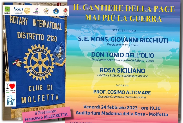 Si parla di pace al Rotary Club di Molfetta