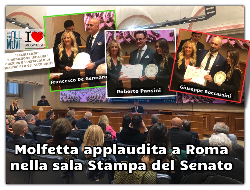 Molfetta applaudita a Roma nella sala Stampa del Senato