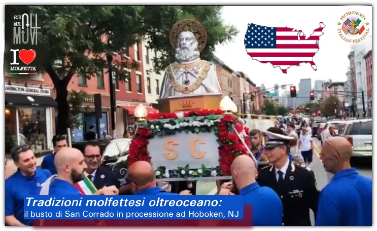 In America il busto di San Corrado in processione ad Hoboken