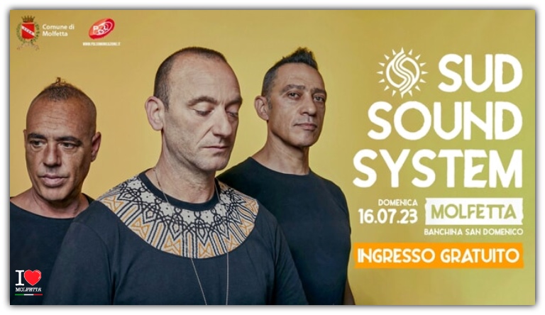 A Molfetta arrivano i Sud Sound System: concerto gratuito