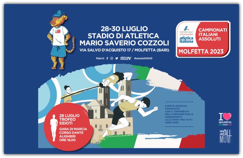 A Molfetta i Campionati Italiani Assoluti di Atletica Leggera