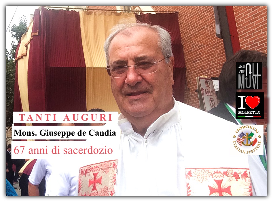 Facciamo gli auguri a Mons. Giuseppe de Candia: oggi 67 anni di sacerdozio