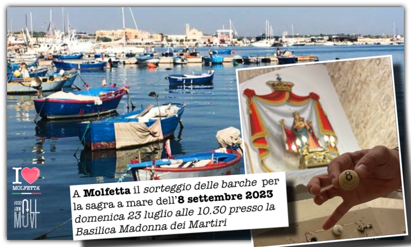 A Molfetta il sorteggio per la sagra a mare del giorno 8 settembre