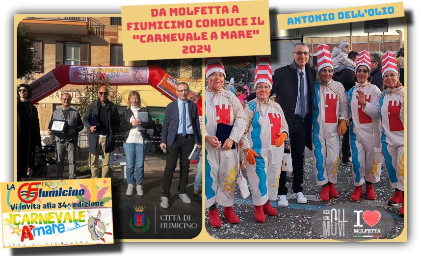 Da Molfetta a Fiumicino conduce il Carnevale a mare 2024