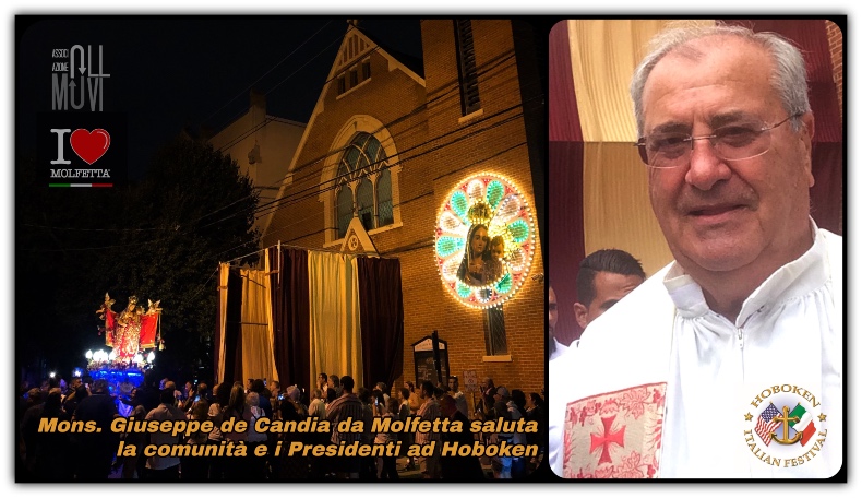 Mons. Giuseppe de Candia da Molfetta saluta i Presidenti ad Hoboken